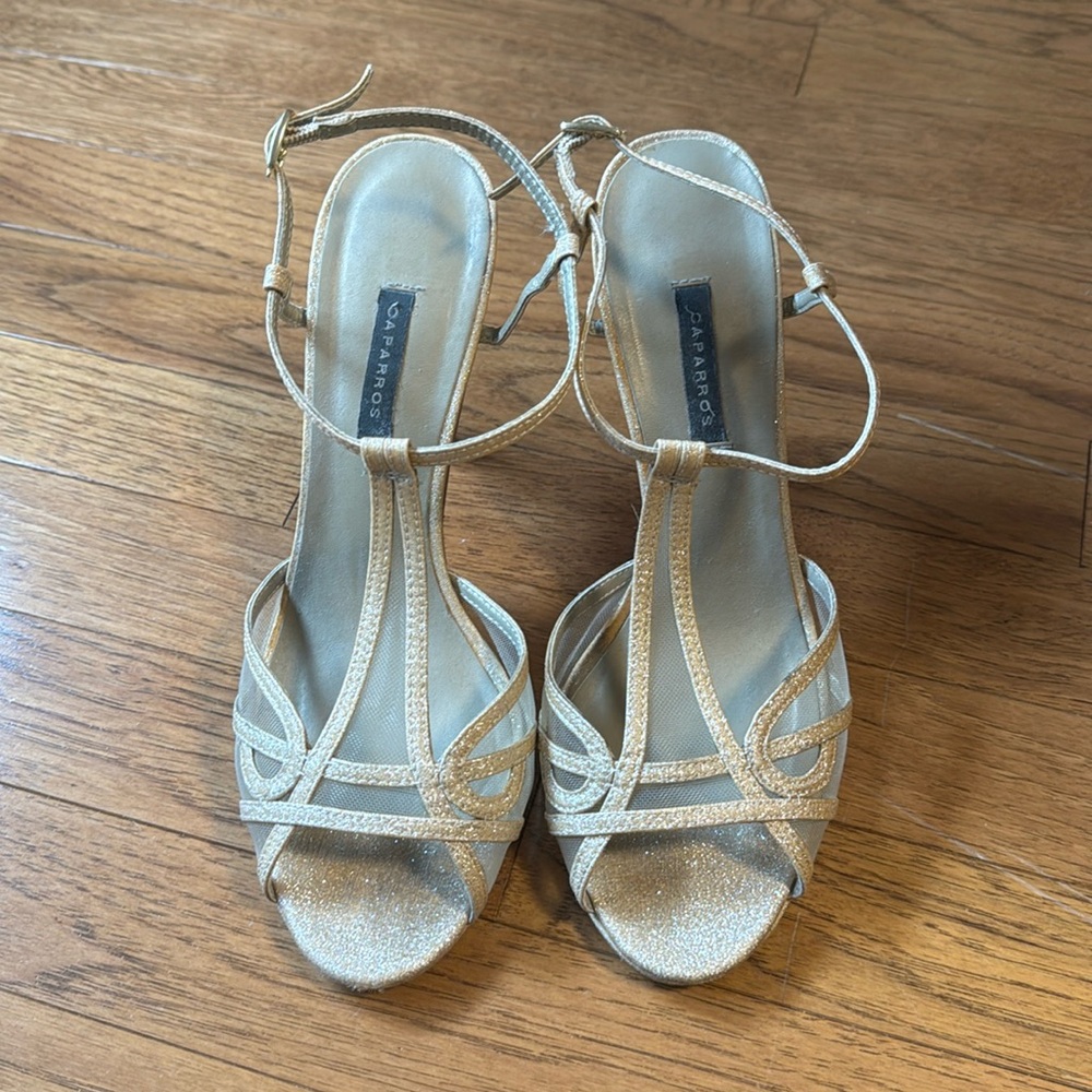 Gold Caparros Heels size 9.5